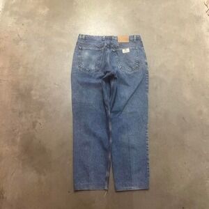 Vintage‎ polo sport mens blue jeans loose fit 90s embroidered patch 34